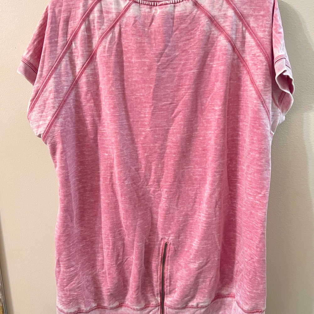 Pink Short Sleeve V-Neck Top - Picture 2 of 2